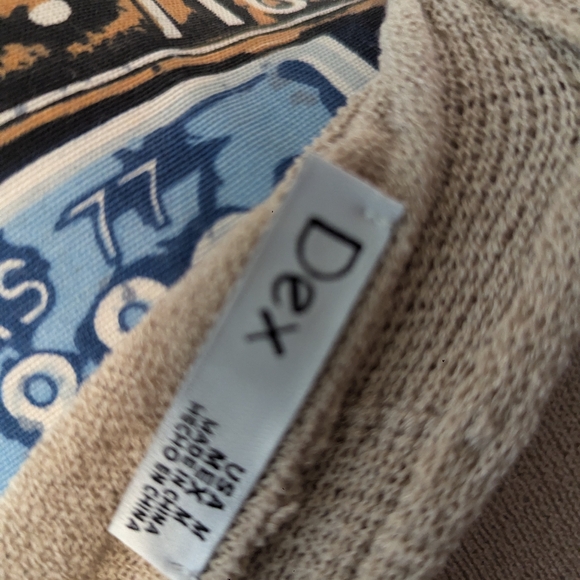 Anthropologie Dex open cardigan beige tan natural 3/4 sleeves size M - Picture 5 of 6